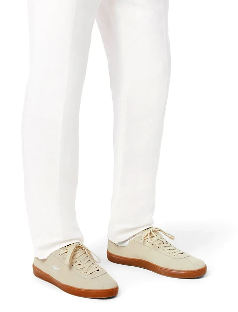 Чоловічі кеди Lacoste велюрові бежеві - фото 7 - Miraton