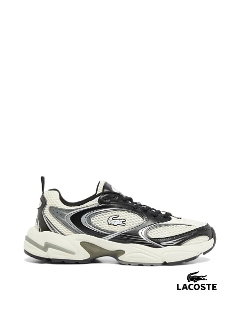 Мужские кроссовки Lacoste велюровые черные - фото 1 - Miraton