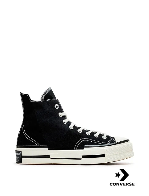 Жіночі кеди Converse CHUCK 70 PLUS CANVAS тканинні чорні - фото 1 - Miraton