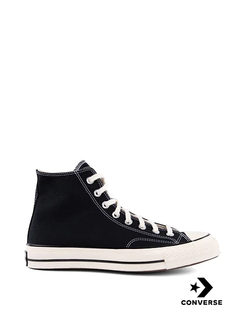 Жіночі кеди Converse Chuck 70 тканинні чорні - фото 1 - Miraton