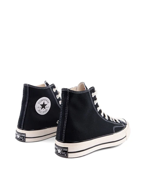 Жіночі кеди Converse Chuck 70 тканинні чорні - фото 3 - Miraton