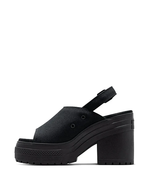 Жіночі туфлі Converse Chuck 70 Deluxe Sandal Heels тканинні чорні - фото 2 - Miraton