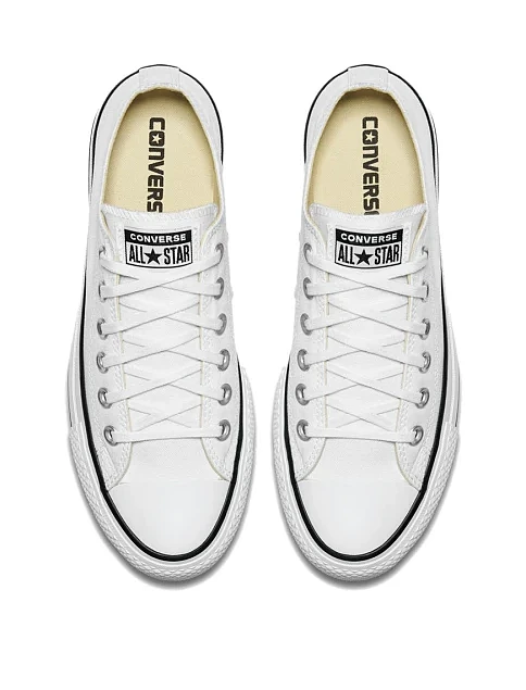 Жіночі кеди Converse Chuck Taylor All Star Lift Platform тканинні білі - фото 4 - Miraton