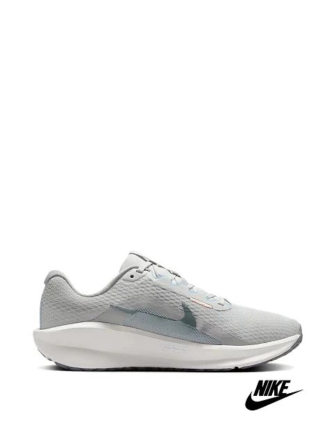 Женские кроссовки раннеры Nike DOWNSHIFTER 13 тканевые серые - фото 1 - Miraton