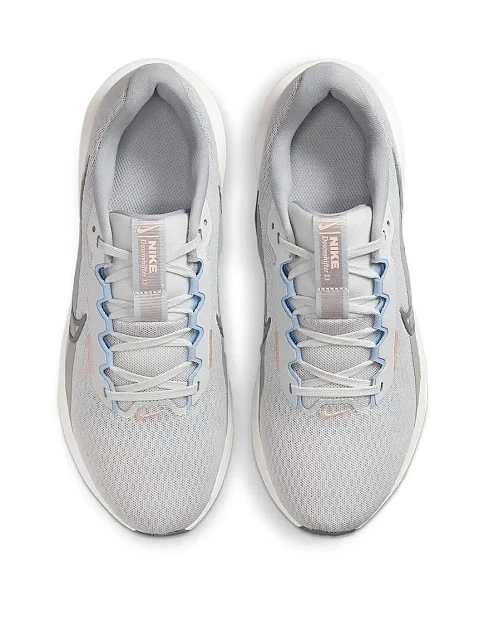Женские кроссовки раннеры Nike DOWNSHIFTER 13 тканевые серые - фото 5 - Miraton