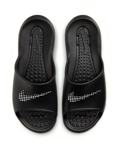 Женские шлепанцы Nike Victori One резиновые черные - фото 4 - Miraton