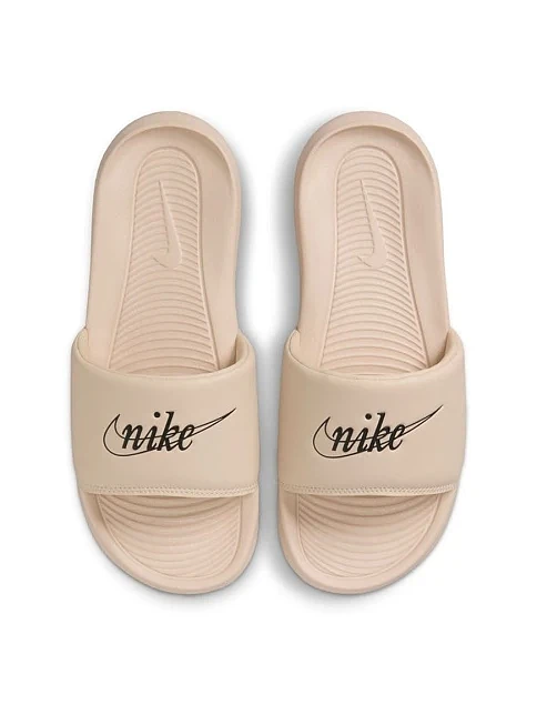 Женские шлепанцы Nike Victori One резиновые бежевые - фото 4 - Miraton