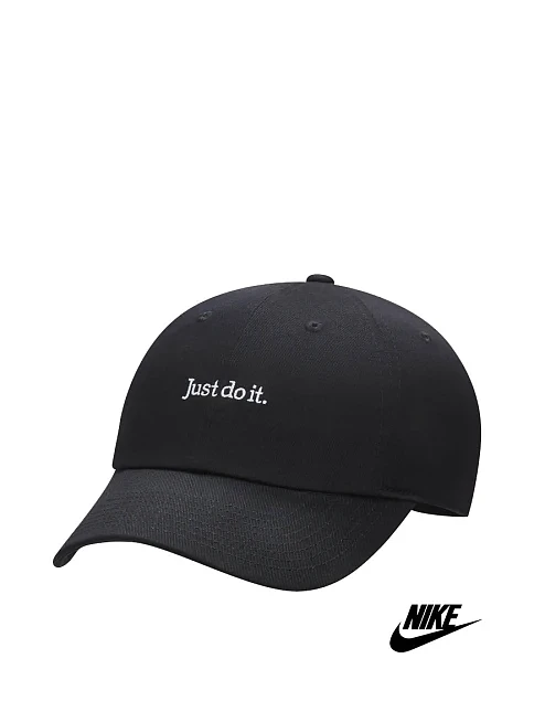 Кепка Nike Unstructured Jdi Cap тканевая черная - фото 1 - Miraton
