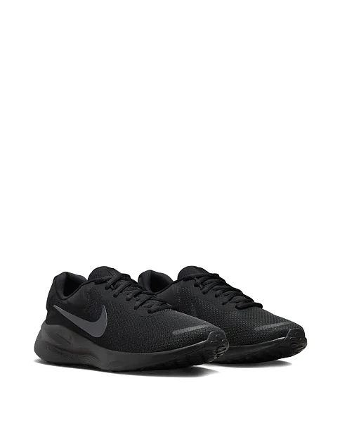 Мужские кроссовки Nike Revolution 7 тканевые черные - фото 2 - Miraton