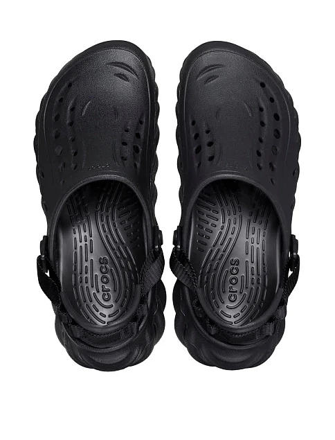 Чоловічі крокси Crocs гумові чорні - фото 5 - Miraton