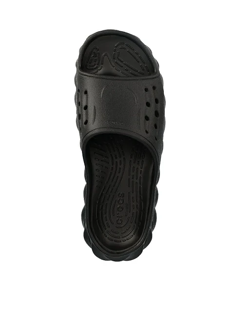 Чоловічі шльопанці Crocs гумові чорні - фото 4 - Miraton