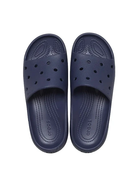 Чоловічі шльопанці Crocs гумові сині - фото 5 - Miraton