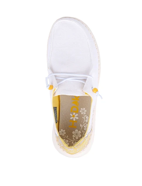 Жіночі туфлі Hodaki тканинні білі - фото 5 - Miraton