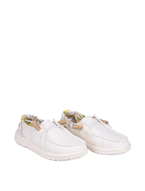 Жіночі туфлі Hodaki тканинні білі - фото 3 - Miraton