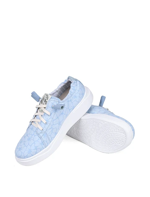 Женские туфли Hodaki тканевые голубые - фото 2 - Miraton