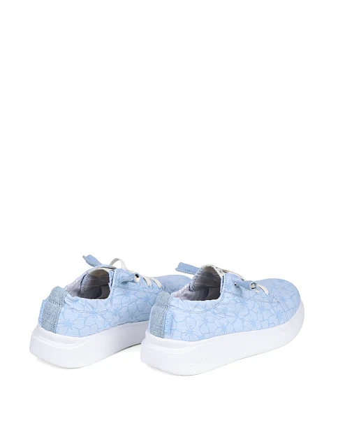 Женские туфли Hodaki тканевые голубые - фото 4 - Miraton