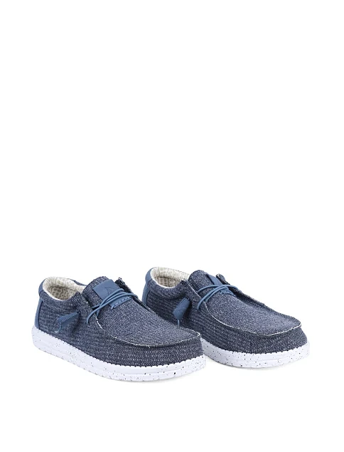 Мужские туфли Hodaki тканевые синие - фото 3 - Miraton