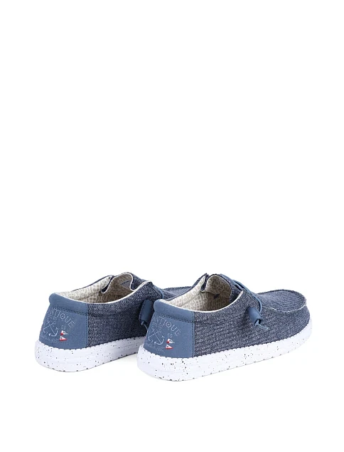 Мужские туфли Hodaki тканевые синие - фото 4 - Miraton