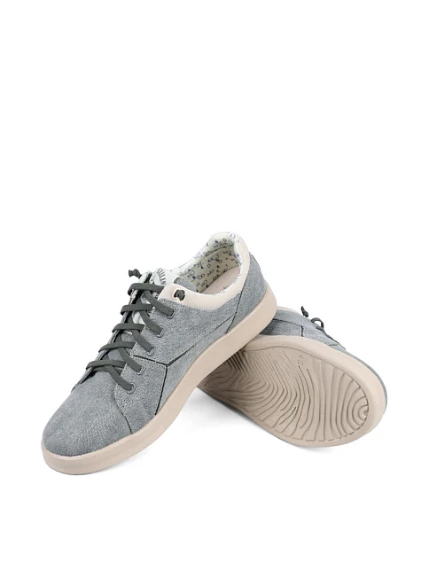 Мужские туфли Hodaki тканевые серые - фото 2 - Miraton