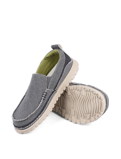 Мужские туфли Hodaki тканевые серые - фото 2 - Miraton
