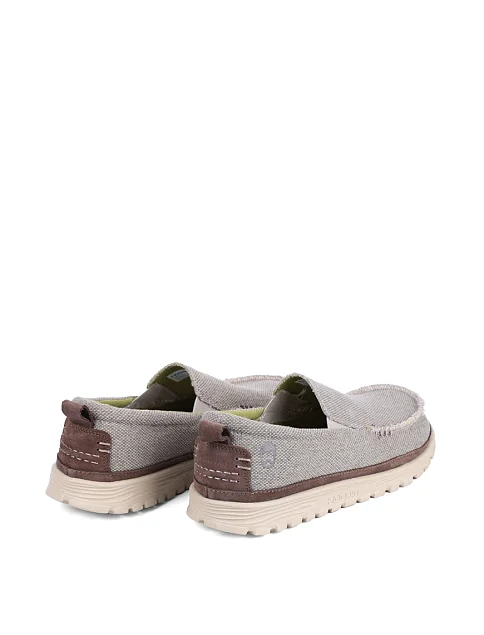 Мужские туфли Hodaki тканевые бежевые - фото 4 - Miraton