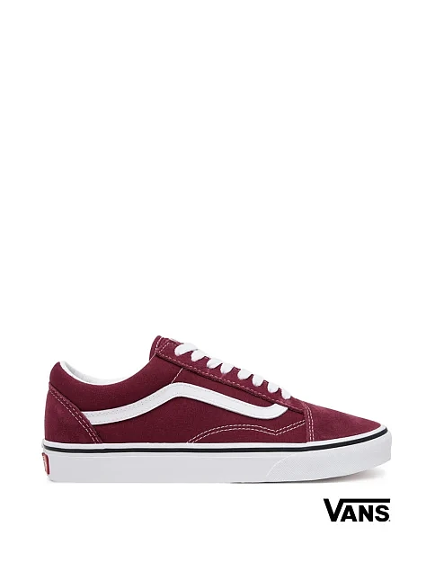 Жіночі кеди Vans Old Skool замшеві бордові - фото 1 - Miraton