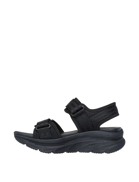 Жіночі сандалі Skechers D'Lux Walker тканинні чорні - фото 2 - Miraton