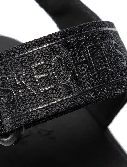 Жіночі сандалі Skechers D'Lux Walker тканинні чорні - фото 7 - Miraton