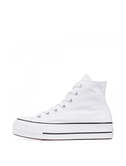 Жіночі кеди Converse Chuck Taylor All Star Platform High Top тканинні білі - фото 2 - Miraton