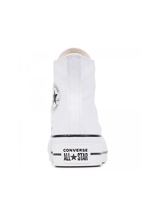 Жіночі кеди Converse Chuck Taylor All Star Platform High Top тканинні білі - фото 4 - Miraton