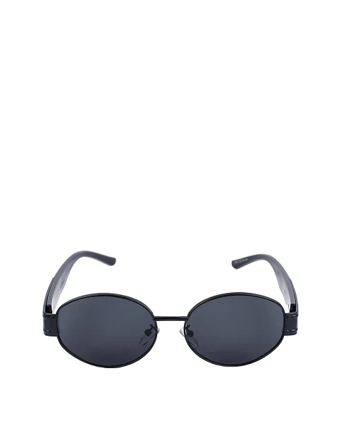 Солнцезащитные очки круглые черные - фото 1 - Miraton