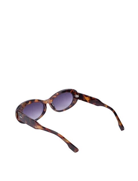 Солнцезащитные очки лисички коричневые - фото 3 - Miraton