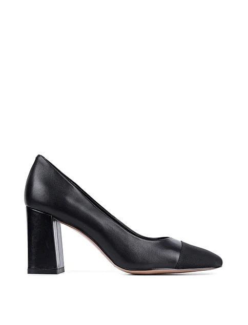 Женские туфли лодочки MIRATON кожаные черные - фото 1 - Miraton