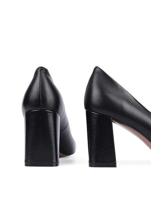 Женские туфли лодочки MIRATON кожаные черные - фото 2 - Miraton