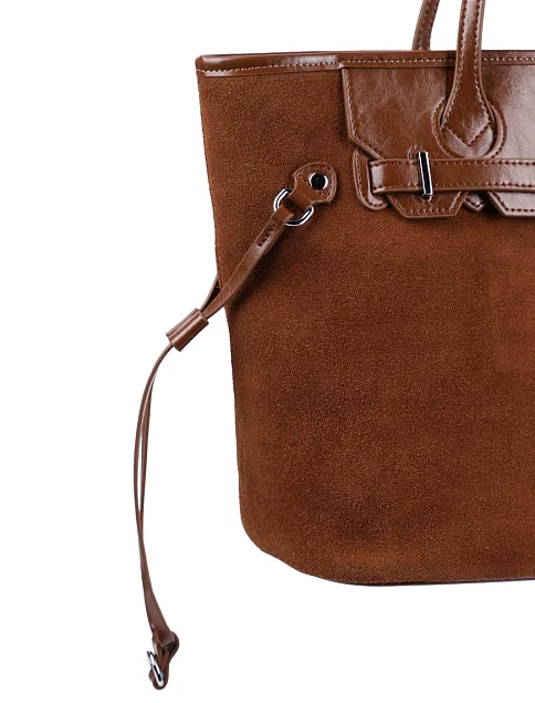 Женская сумка тоут MIRATON замшевая оранжевая - фото 4 - Miraton