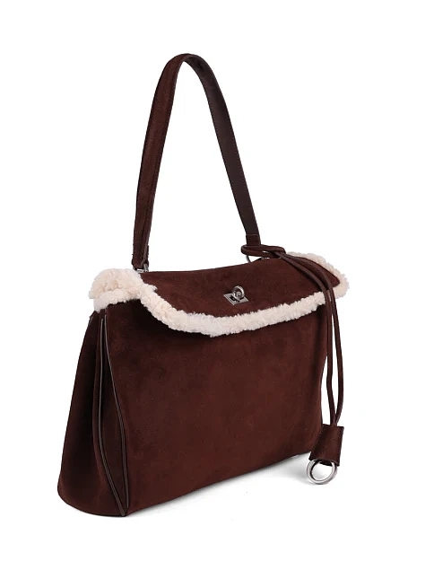 Женская сумка тоут MIRATON замшевая коричневая - фото 3 - Miraton