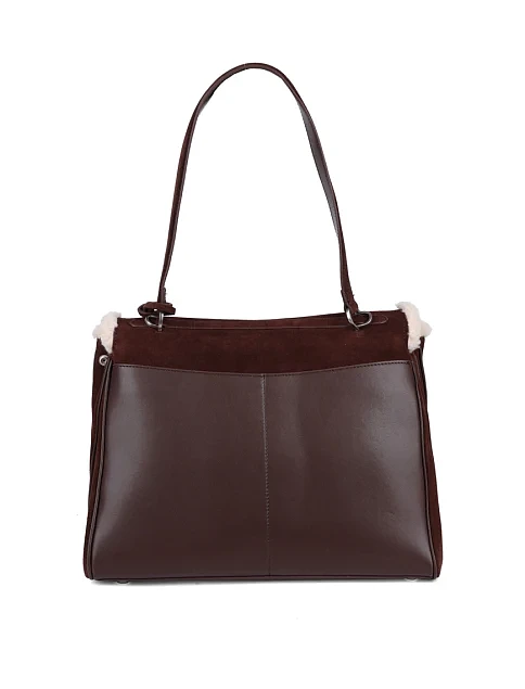 Женская сумка тоут MIRATON замшевая коричневая - фото 4 - Miraton