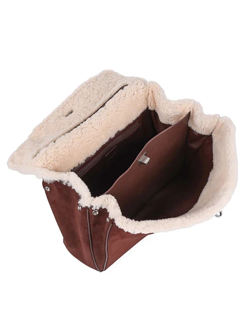 Женская сумка тоут MIRATON замшевая коричневая - фото 6 - Miraton