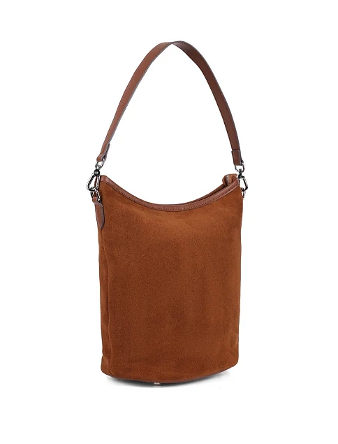 Женская сумка хобо MIRATON замшевая оранжевая - фото 2 - Miraton