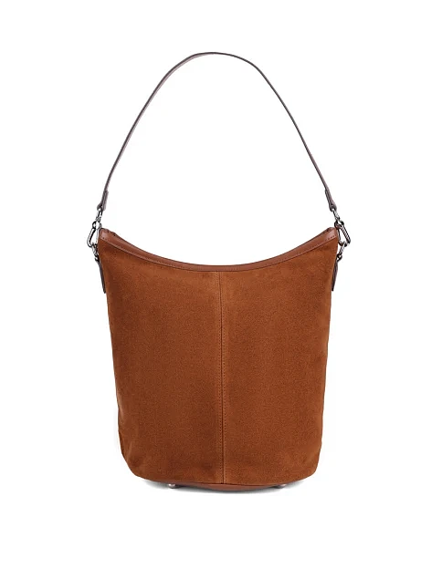 Женская сумка хобо MIRATON замшевая оранжевая - фото 3 - Miraton