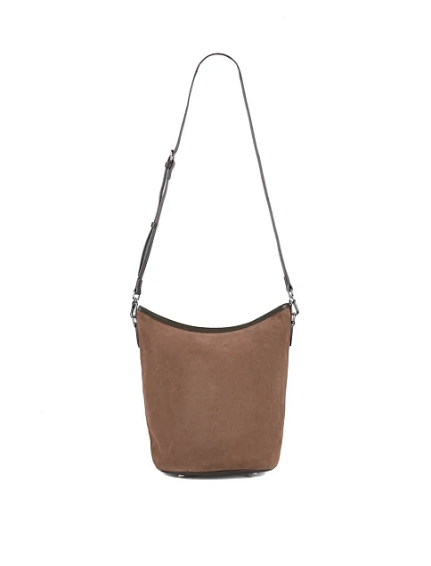 Женская сумка хобо MIRATON замшевая зеленая - фото 4 - Miraton