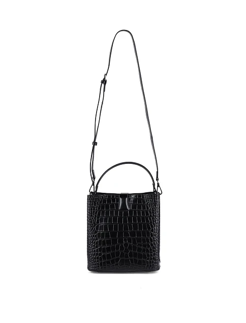 Жіноча сумка тоут MIRATON шкіряна чорна - фото 6 - Miraton