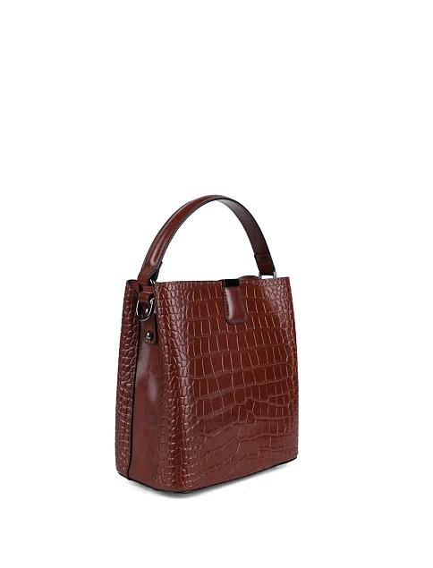 Женская сумка тоут MIRATON кожаная коричневая - фото 2 - Miraton