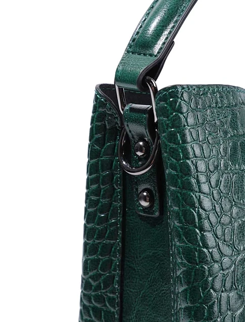 Женская сумка тоут MIRATON кожаная зеленая - фото 5 - Miraton