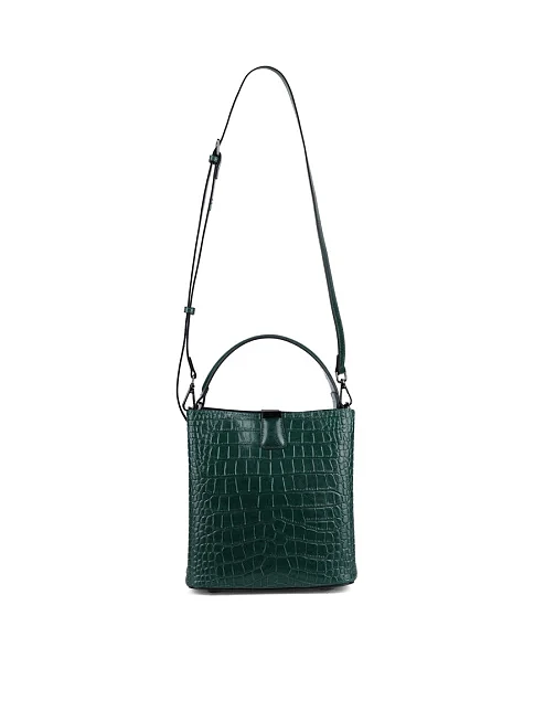 Женская сумка тоут MIRATON кожаная зеленая - фото 7 - Miraton