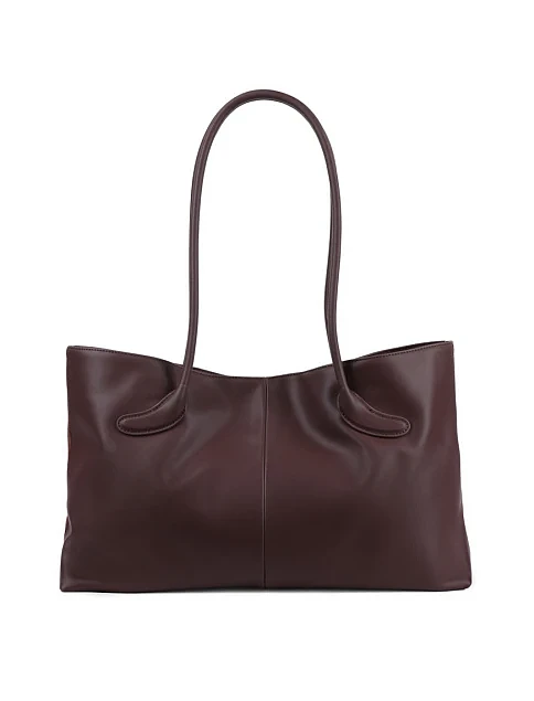 Жіноча сумка через плече MIRATON замшева коричнева - фото 4 - Miraton