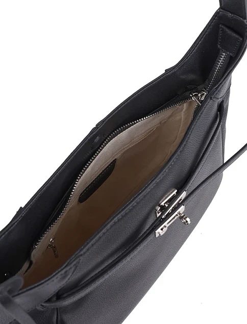 Женская сумка хобо MIRATON замшевая черная - фото 5 - Miraton