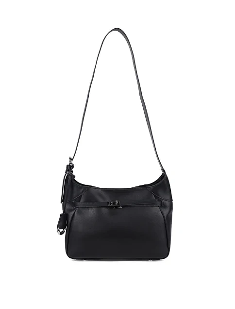 Женская сумка хобо MIRATON замшевая черная - фото 7 - Miraton