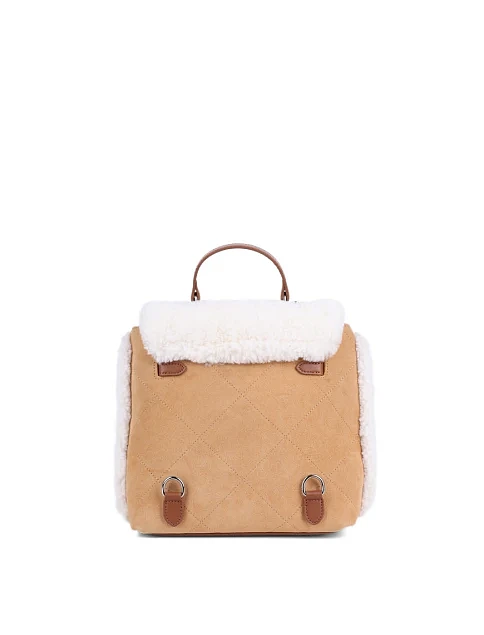 Женская сумка-рюкзак MIRATON замшевая бежевая - фото 3 - Miraton