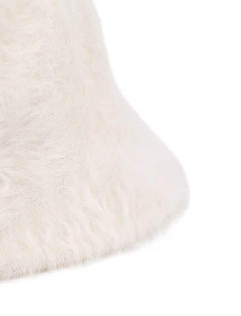 Шапка ангоровая молочная - фото 2 - Miraton